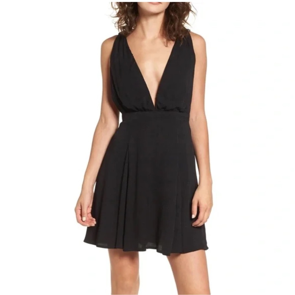AFRM Stevie A Line Swing Dress- Noir/Black